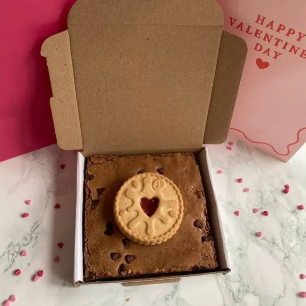 Valentine's Day Jammie Dodger Brownie Gift